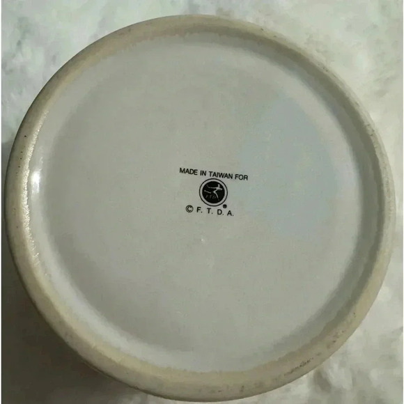 Vintage FTDA Celebration Party Planter Vase 80’s Kitsch Potted Plant Holder - Picture 7 of 11